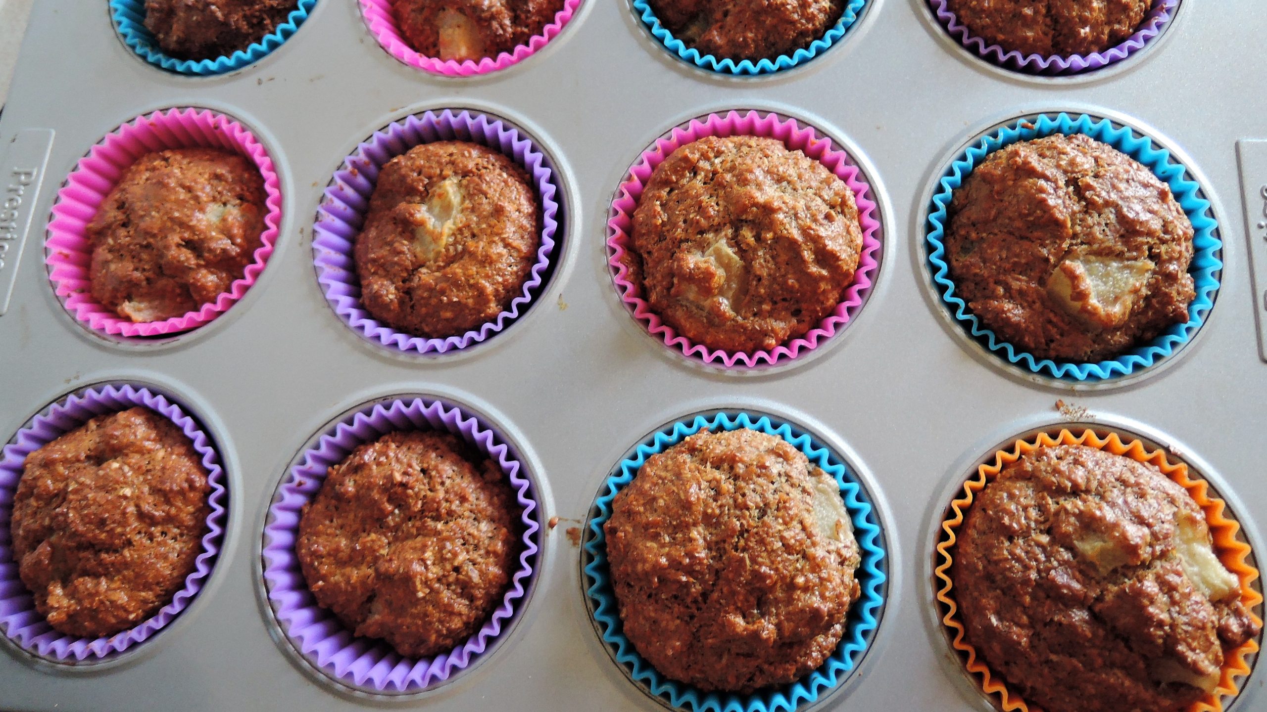 Spiced Pear and Bran Muffins