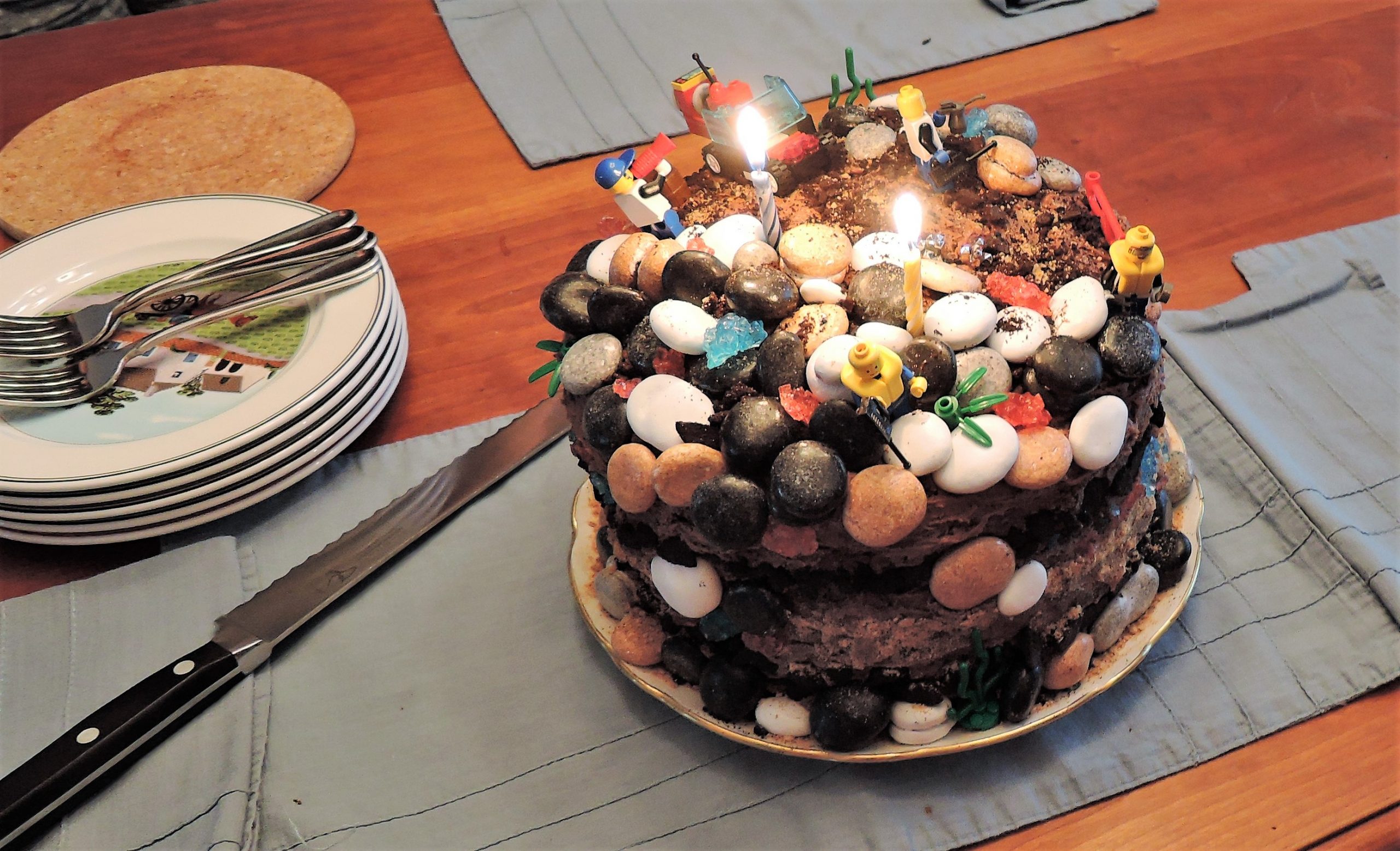 Geology Themed Chocolate Birthday Cake