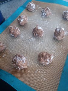 Dark Treacle Ginger Cookies Baking