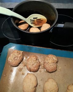 Dipping Cookies in Syrup
